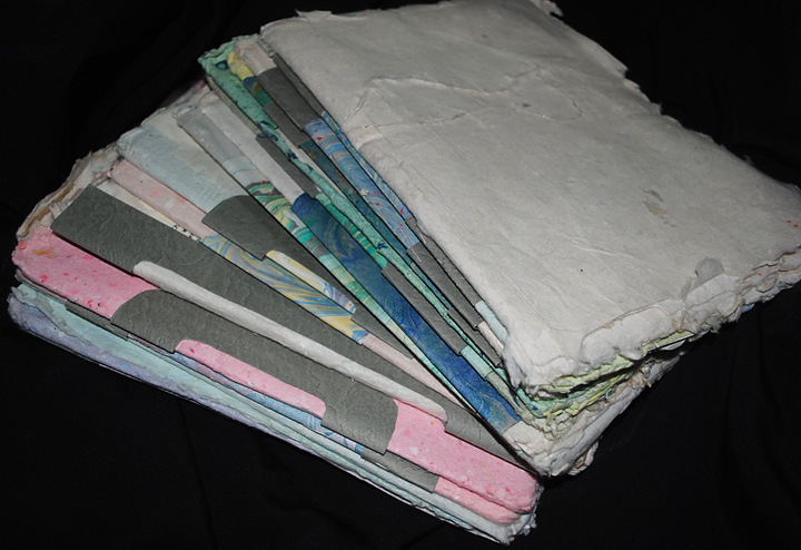 Handmade book pages